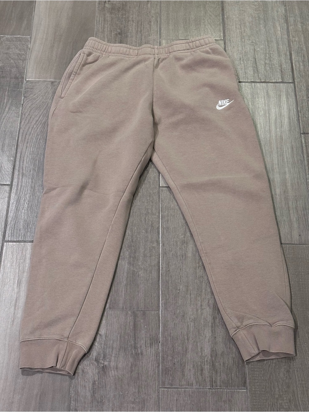 Nike Men’s Tan Taupe Fleece Jogger Pants Size Medium